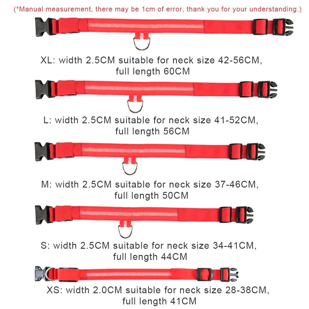 Glowing Safety LED Dog Collar - For Our Little One