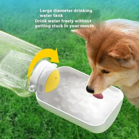 Portable Water Bottle & Food Dispenser - 2 - in - 1 Pet Travel Station for Travel, Hiking, and Walking. - For Our Little One