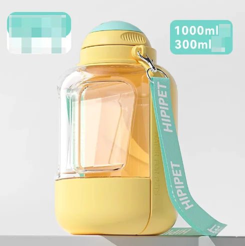 Portable Water Bottle & Food Dispenser - 2 - in - 1 Pet Travel Station for Travel, Hiking, and Walking. - For Our Little One